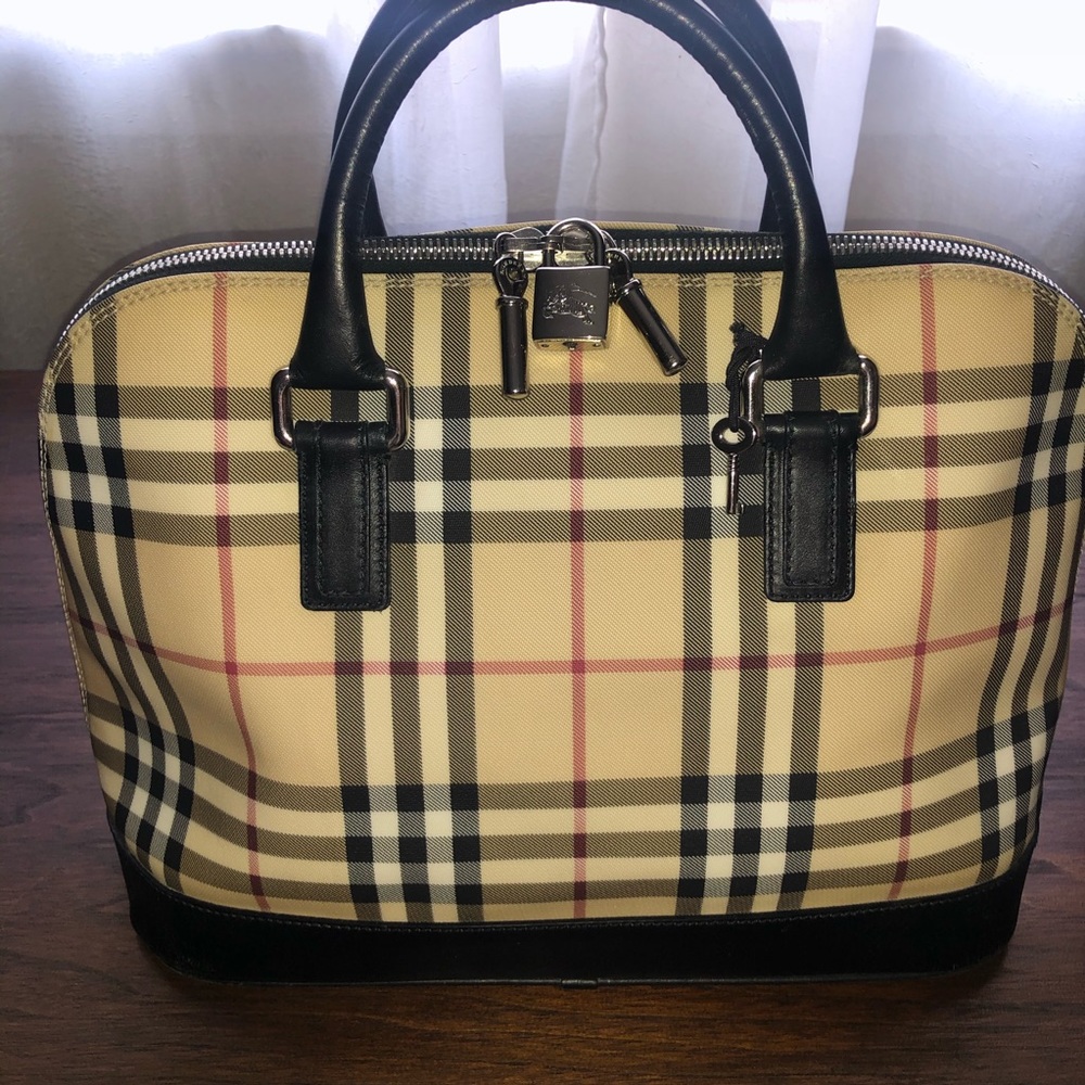 Burberry Nova Check Dome Satchel
